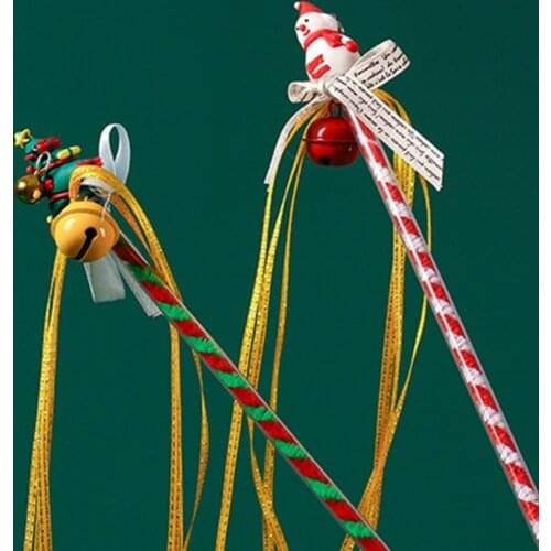 Interactive Cat Stick Toys Christmas Tree Snowman Shape Interactive Stick Teaser Toys Cat Squeak Toys Pet Supplies