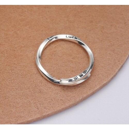 Miuoxion Retro Twist Luck Ring Fashion Personality Punk Party Jewelry For Women Feature Namour Charm Gift All Seasons