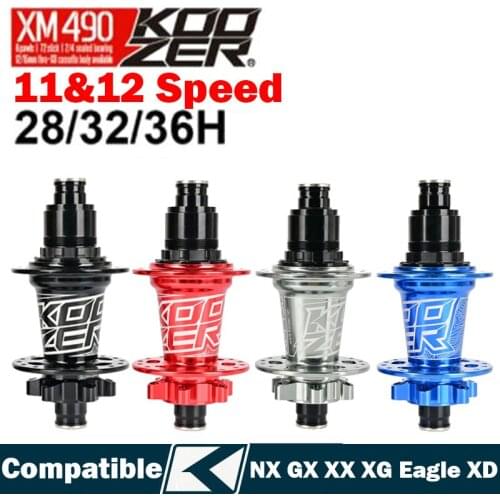 KOOZER CRMO Axle XM490 4 Sealed Bearing MTB Bicycle Hub 10x135 QR 12x142 THRU 32 Hole NX GX XX XG Eagle XD 11 12 velocidades 12s