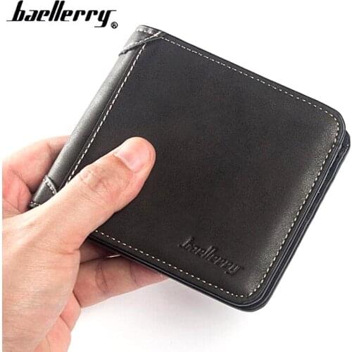 Baellerry brand Wallet men leather men wallets purse short male clutch leather wallet mens money bag carteira quality guarantee
