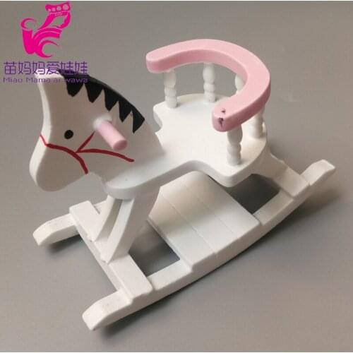 1:12 Doll house living room furniture accessories wooden horse childrens room decoration toys chair