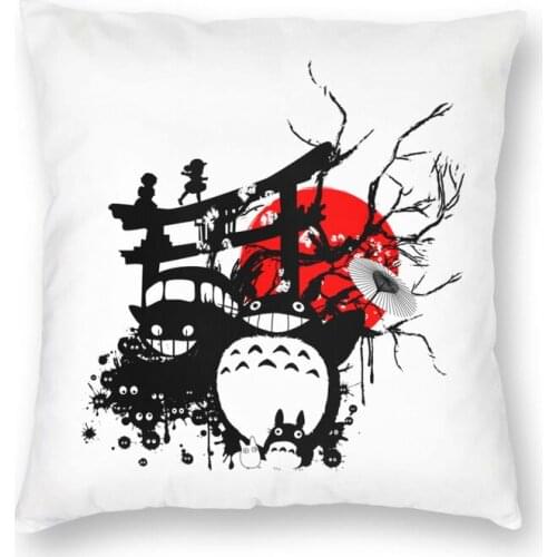 My Neighbor Totoro Japan Anime Cushion Cover Sofa Home Decorative Studio Ghibli Miyazaki Hayao Square Throw Pillow Cover 40x40cm