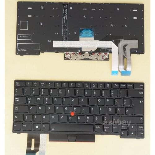 German Deutsche Keyboard for Lenovo Thinkpad T14 Gen 1, P14s Gen 1, 5N20V44203 5N20V44059 5N20V43915 5N20V43771, Backlit, Black