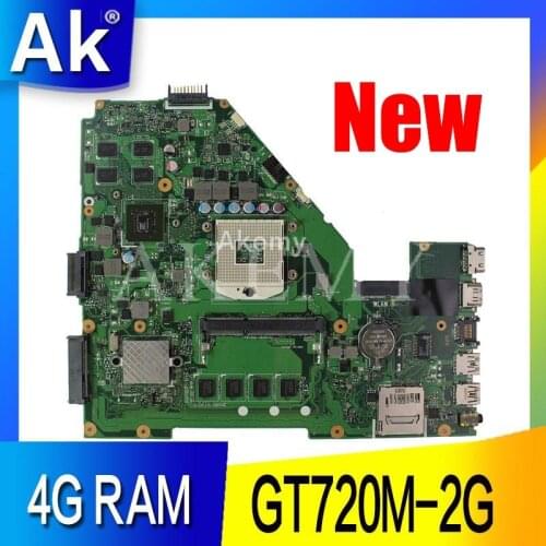 New X550VC Laptop motherboard For Asus X550VC R510V X550V X550 Test original mainboard 4G RAM GT720M-2G