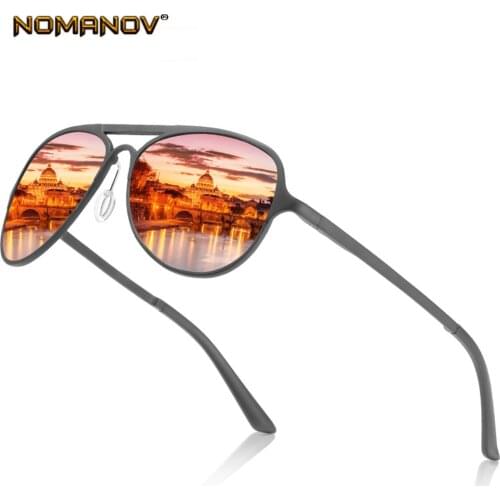 Al-mg Pilot Driving Mirror Sun Glasses Polarized Sunglasses Custom Made Myopia Minus Prescription Polarized Lens -1 to -6