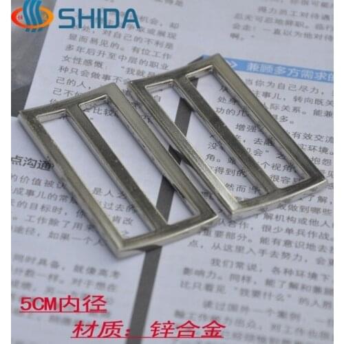 Wholesale 20pcs/lot 2" Adjust Buckle DIY B Type Silver Zinc Alloy Tri Bar Slider for Pet Collar Bag Handbag Horse Rug Harness