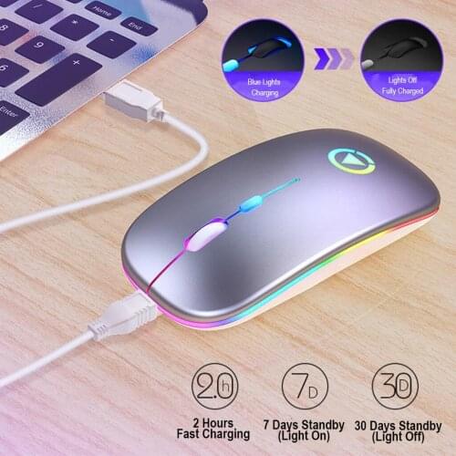 Portable Wireless Mouse 7 color Backlight Mice USB For PC Laptop Computer