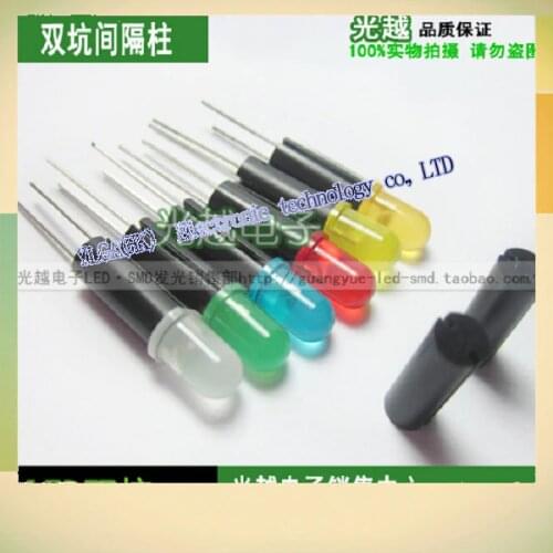 LED Spacers double pit 3-5MM 2-10MM light-emitting for high lamppost mat black without lightFree shipping