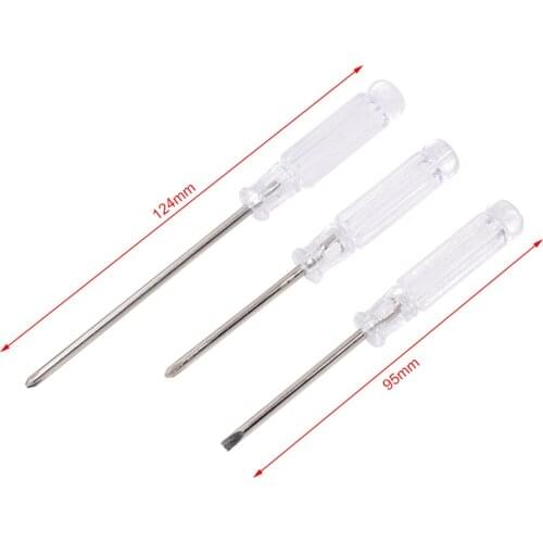 Cheapest Transparent Handle PH0 3.0mm Phillips Screwdriver Straight Slot Type screwdrivers Wholesale 1000pcs/lot