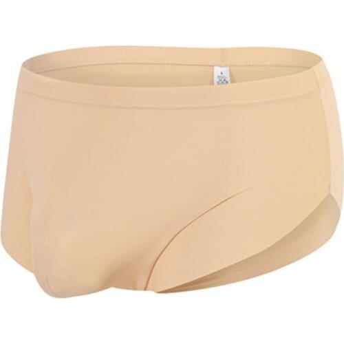 Sexy Men Breathable U Convex Pouch Boxer Underwear Ice Silk Cockring Mens Boxers Male Underpants Sexy Gay Penis Plus Size F10