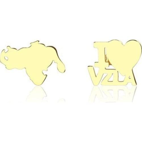 RIR Stainless Steel Map Earrings The United States Map Earrings For Women