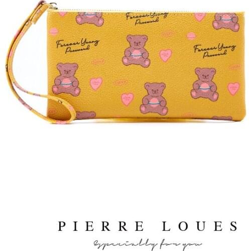 Ladies Fashion High Quality Large Capacity Wallet Cartoon Pattern Zipper Wristband Hand Hold Female Wallet