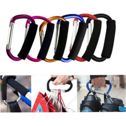1PCS Universal Vehicle Hanging Buckle Large Buggy Mummy Clip Pram Pushchair Shopping Bag Hook Carabiner