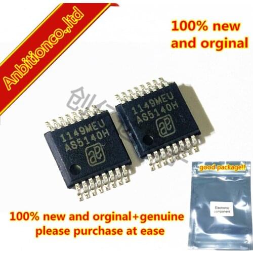 1pcs 100% new and orginal AS5140H SSOP16 10-Bit 360 Programmable Magnetic Rotary Encoder For High Ambient Temperatures in stock