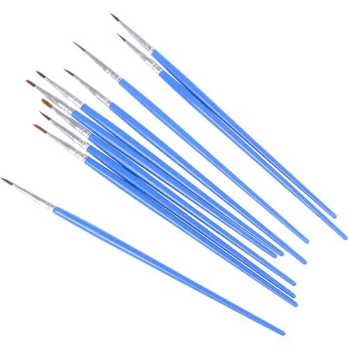 10pcs Model Special Point Brush Hobby Painting Hook Line Pen Drawing Tools Accessories