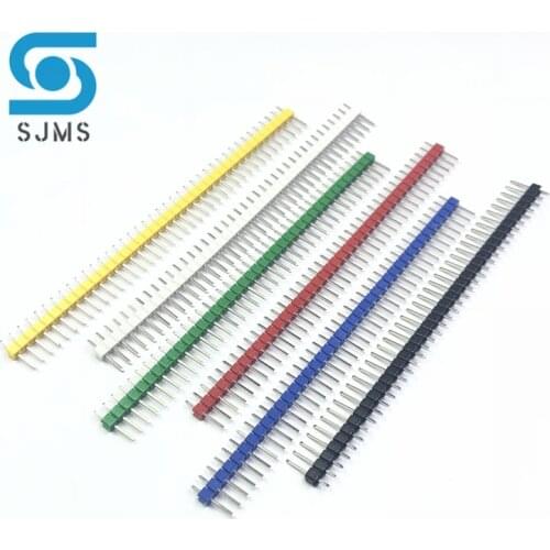 30Pcs/lot 1 * 40 pin Breakable Pin Header 2.54mm Single Row Male Header Connector Kit PCB Pin Strip For Arduino