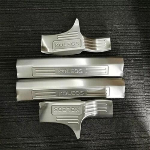 Abaiwai Car Inner Door sill Cover for Renault Koleos 2017 2018 Stainless Steel Car Styling Accessories Scuff Plates Guard Trims