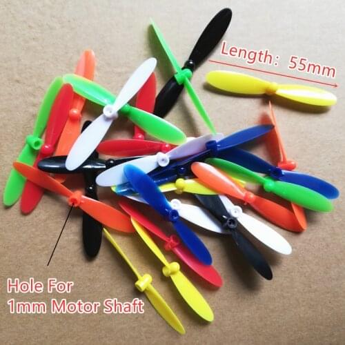Free Shipping 4PCS 55mm Blade Propeller Prop A B for 8520 8.5x20mm 720 Coreless Motor DIY Micro Quadcopter