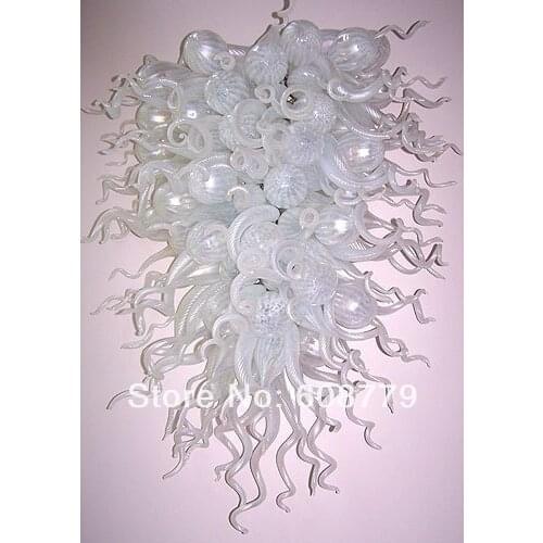 Free Shipping Party Decoration White Murano Blown Glass Chandelier