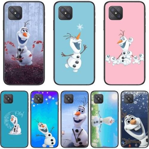 Phone Case Frozon Snowman Olaf Fashion Phone Case cover For OPPO A91 9 83 79 92s 5 F9 A7X Reno2 Realme6pro 5 black tpu cell c