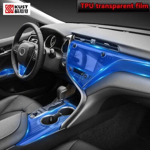 For Toyota Camry 2018-2020Car Interior Center console Transparent TPU Protective film Anti-scratch Repair film Accessories Refit
