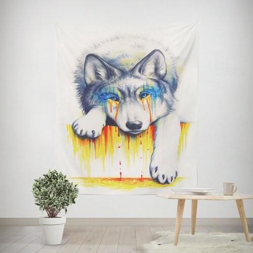 Europen And American Style Tapestry Animal Abstract Art Printed Functional Wall Hanging Door Curtain Home Chic Decortaion