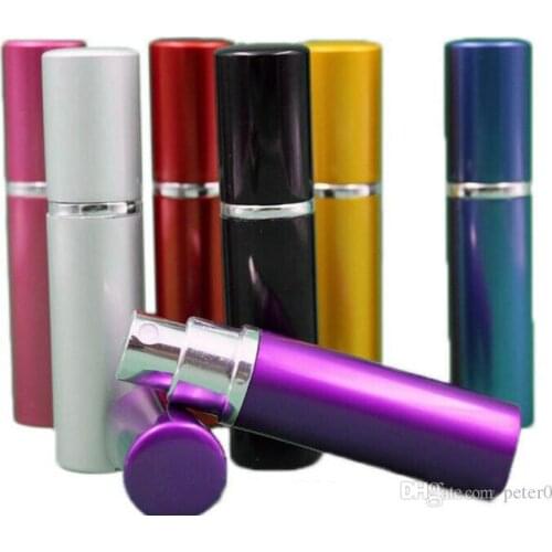 5ml perfume bottle Aluminium Anodized Compact Perfume Atomizer fragrance glass scent-bottle travel Refillable makeup spray