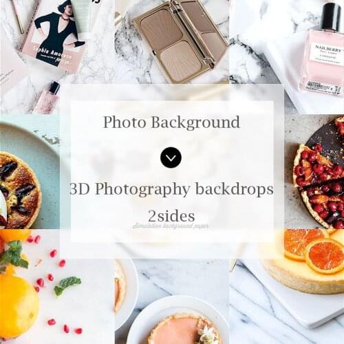 Photo Studio Photography Backdrops Waterproof Marble Background for Photocall Props Photo Art Paper 57X87cm 2sides