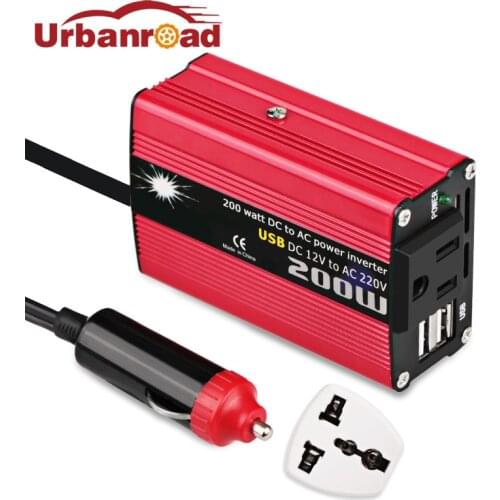 Urbanroad 200w modified sine wave inverter 12v 220v auto car power inverter converter adapter Transformer Car Charger