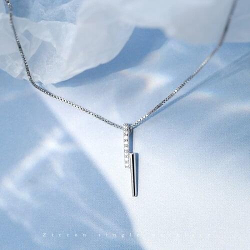 Korean Simple Geometric Shiny Cubic Zirconia Short Clavicle Necklaces for Girl Women Necklace Jewelry Pendants Collares Gift