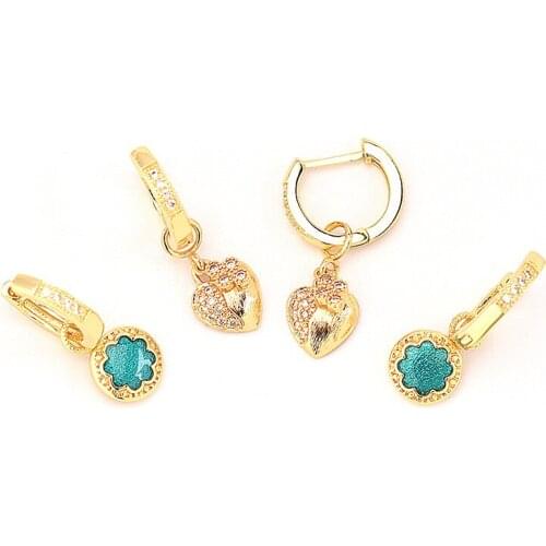 Creative New Fashion Diamond Heart-shaped Earrings Love Heart Shaped Epoxy Earrings Ladies Luxury Exquisite Silver Jewelry