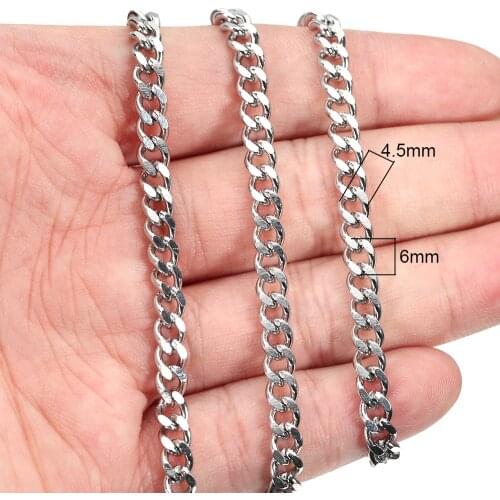 1 Meter Highly-polished Stainless Steel Oval Chain Jewelry Accessories for DIY Gift Necklace Bracelet Anklet Jewelry Making Bulk