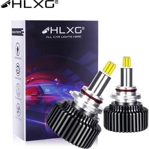 HLXG h11 led h4 6000k 9005 9006 HB3 HB4 360 LED 9012 H8 H9 bulb lamps Auto Light Source 24 Sides CSP Chips 20000LM 12V LED H1 H7