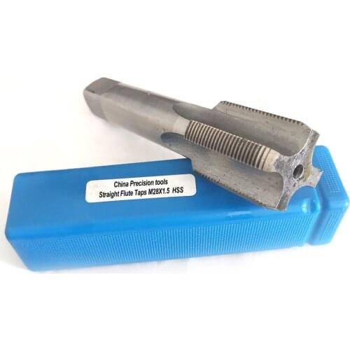 HSS Metric straight flute thread Plug tap M28 M28X3 M28X2 Left hand screw thread taps M28X2.5 M28X1.5 M28X1.25 M28X1 M28X0.75