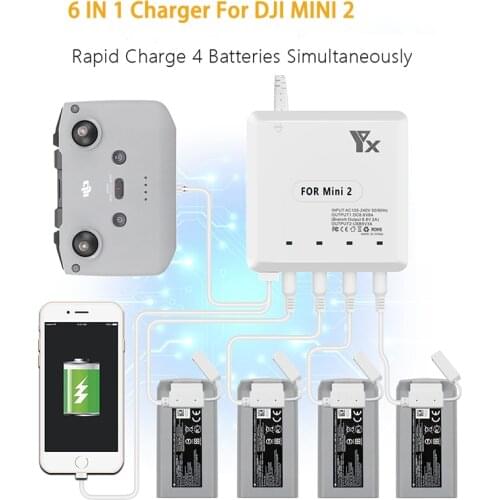 Multi Charger Charge 4 Batteries For DJI Mini 2 USB port Remote Control 70 Minutes Charging For DJI Mini 2 Drone Accessories