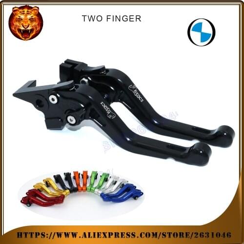 Motorcycle Adjustable Short Brake Clutch Levers For BMW F650CS F650 (LOGO: F650CS) BLACK GOLD SILVER NEY STYLE MOTO MOTOBIKE