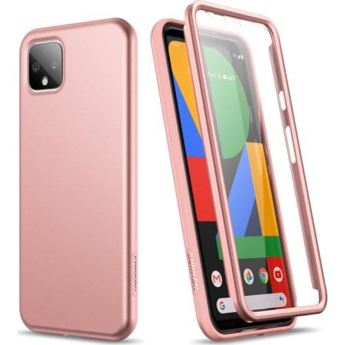 2 in 1 soft Bumper Case for Google Pixel 4 XL Case Shockproof Cover with Built-in Screen Protector for Google Pixel 4 case cover