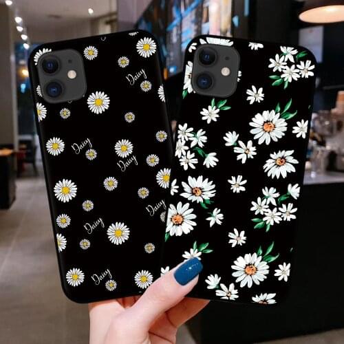 Luxury Daisy Lover Flower NEW Phone Case for iPhone 12 Mini 11 Pro XR X XS Max 8 7 6S Plus SE 2020 Soft TPU Silicon Case Capa