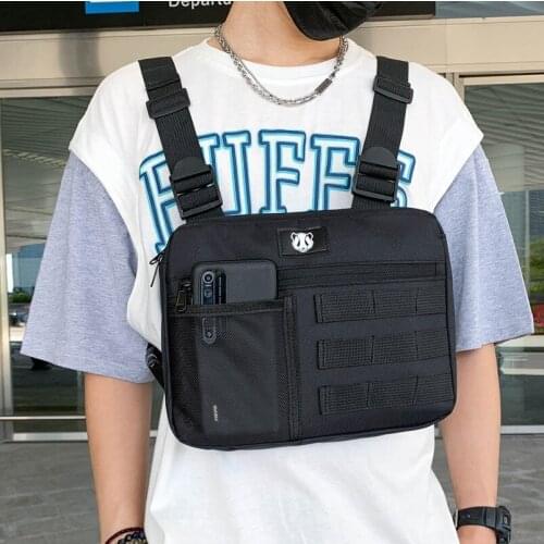 New Chest Bag For Men Tactical Vest Bag Casual Function Chest Rig Bags Streetwear For Boy Waist Pack Male Travel Shoulder Bag