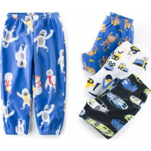 2019 Girls boys cotton Fleece Pyjamas cartoon toddler sleepwear Pajamas children clothing pijamas kids Leisure wear Autumn pants