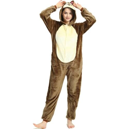 Animal Adults Cute Cat Bear Chipmunk Animal Onesies Cartoon Pajamas Unicorn Fox Costumes Stitch Jumpsuit Christmas Gift
