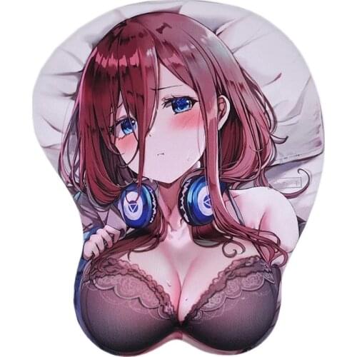 3D Mouse Pad JOJO Creative Cartoon Anime Sexy Chest Gel Silicone Mousepad With Wrist Rest Support Soft Breast Mat For PC