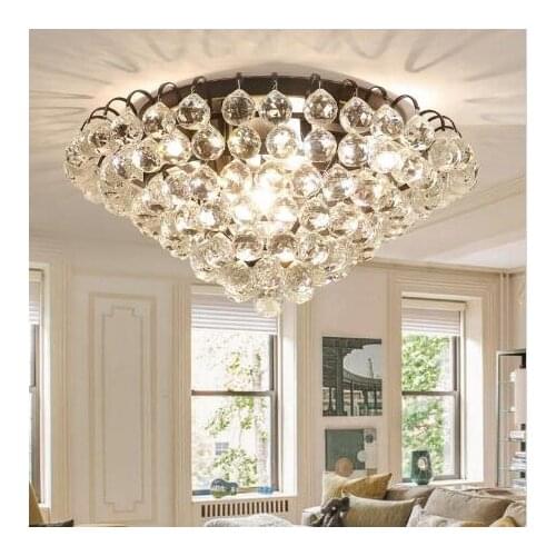 Simple modern stylish restaurant lamp romantic bedroom crystal ceiling lamp Jane European creative study crystal ball lamp LED
