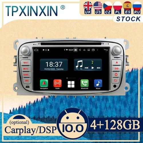 PX6 For Ford silver Mondeo 2008-2011 Android10 Carplay Radio Player Car GPS Navigation Head Unit Car Stereo WIFI DSP BT