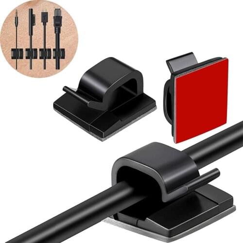 Self-adhesive Cable Line Clips Wire Organizer Cord Fix Holder for Home and Office