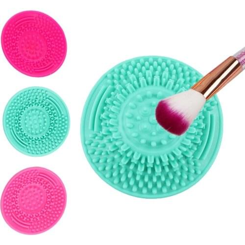 Silicone Makeup Brush Cleaner Pad Foundation Makeup Brush Scrubber Board Pad Make Up Washing Brush Gel Cleaning Mat Hand Tool