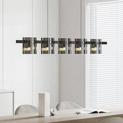 Modern Creative LED Chandelier Lighting Dining Living Room Luxury Hanging Lamp Amber/Smoky Glass Bedroom Study Deco G9 Fixtures