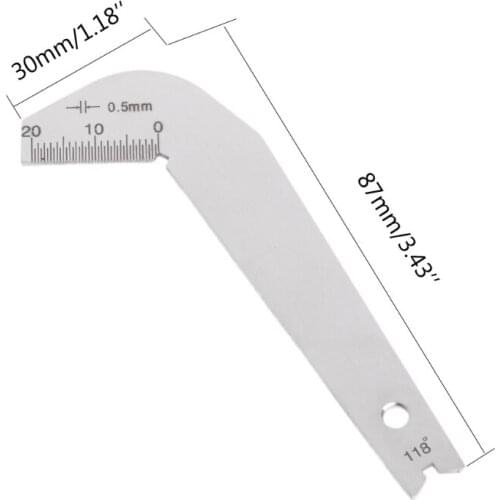 Bit Pattern Drill Template Gauge Welding Inspect Tool Weld Drill Bit Measurement Y98E