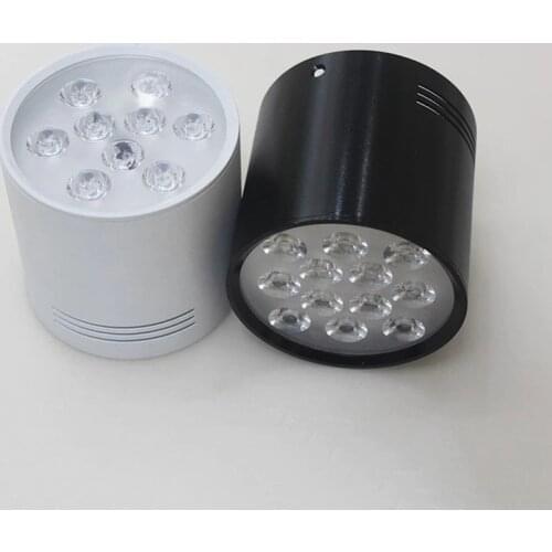 Dimmable Cree LED lights recessed wall lights 6W10W14W18W24W30W White / Black housing AC85-265V ceiling spotlights indoor ho