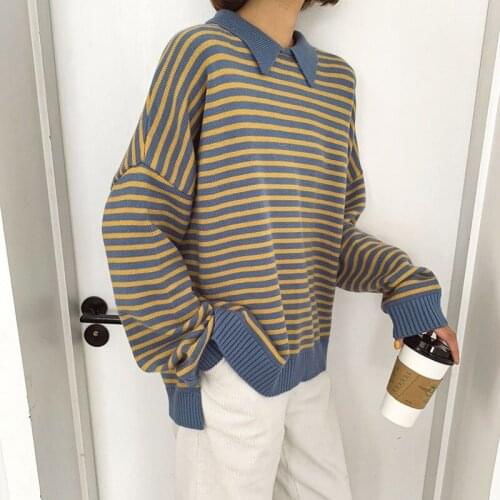 Maternity Women Sweater Autumn Winter Long Sleeve Down Collar Knit Sweater New Mom Pullover Fashion Loose Fit Underwear Sweaters